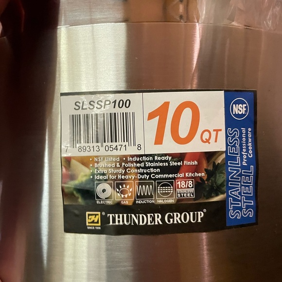 10 Quart Stainless Steel saucepan with lid New - Picture 2 of 6